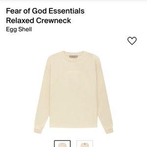Fear of God Essentials Relaxed Crewneck- Egg Shell